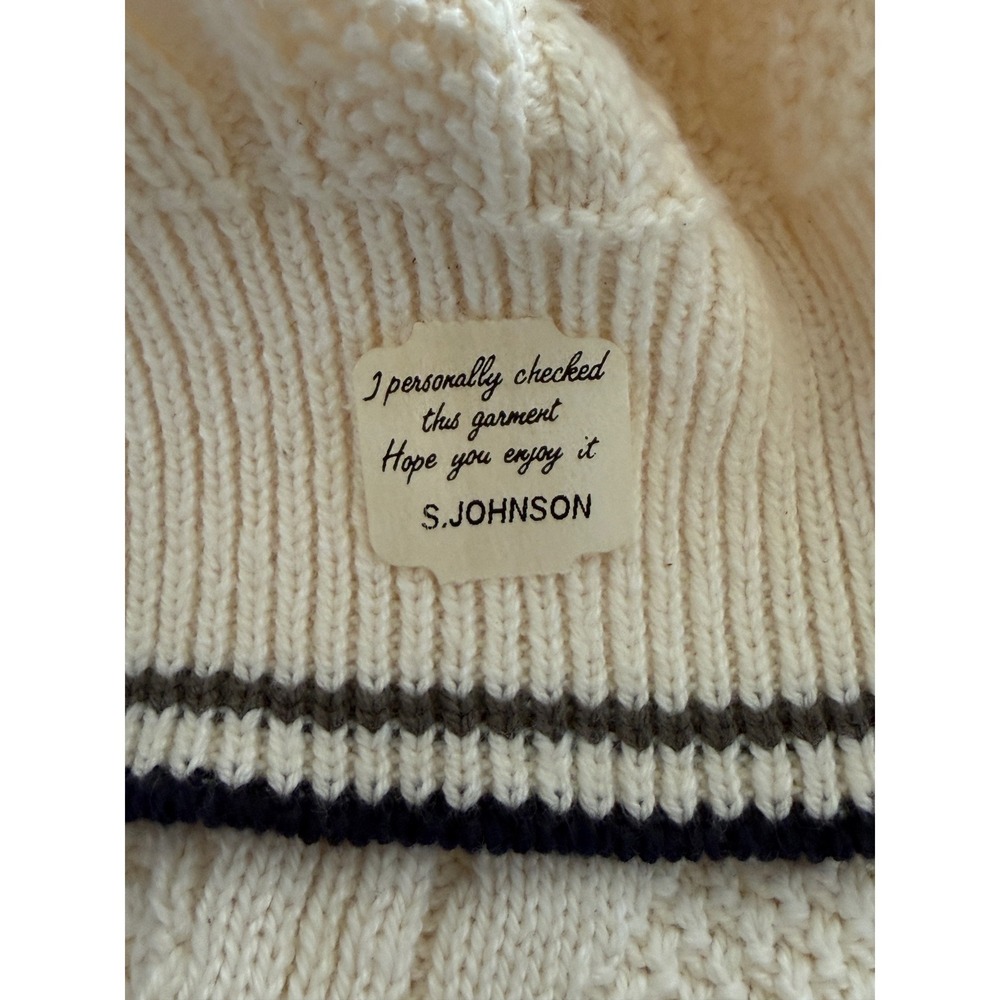 Vintage Shenandoah Mens 90s Embroidered Chunky Knit Sweater M Preppy Oldmoney‎ - Picture 5 of 13